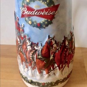 Budweiser Christmas Xmas Beer Mug Stein 2009